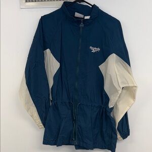 Reebok Navy and Cream Windbreaker